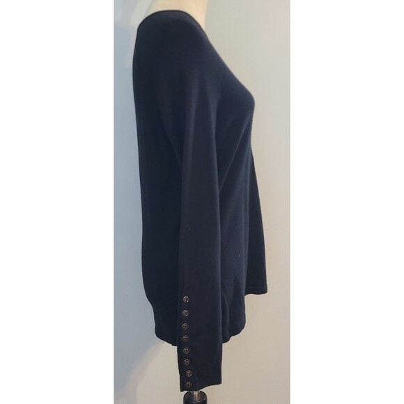 J Mclaughlin Women M Sweater Pullover Top Cabincore Comfortcore Button Embellish - Picture 4 of 10